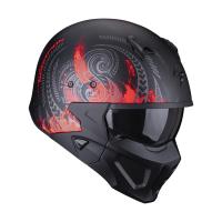 Scorpion Exo Мотошлем Covert-X Tatoo Черный/Красный/Серый