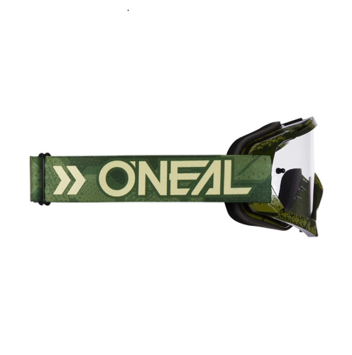 Oneal Маска кроссовая B-10 Camo V.22, цвет оправы Хаки, Прозрачная линза